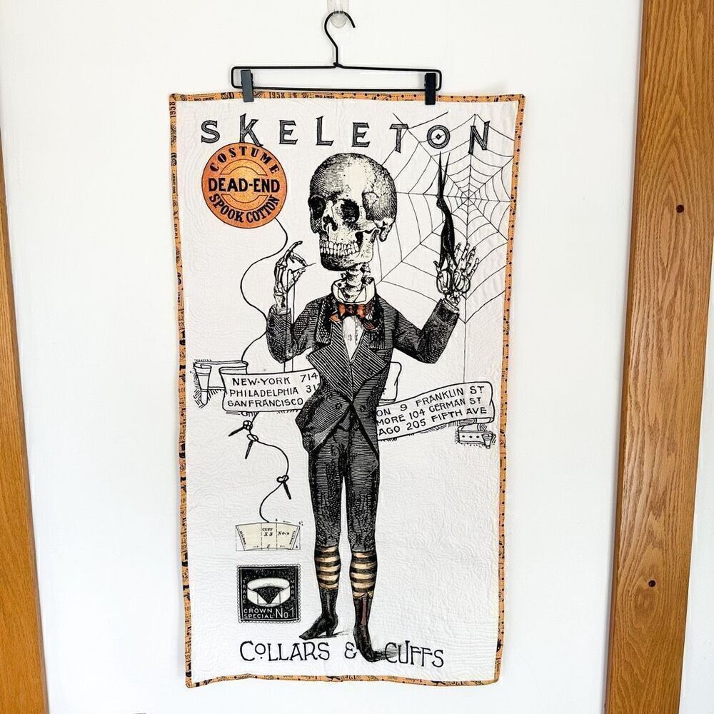 Halloween Skeleton Collars & Cuffs Costume Makers Ball Panel by J. Wecker Frisch